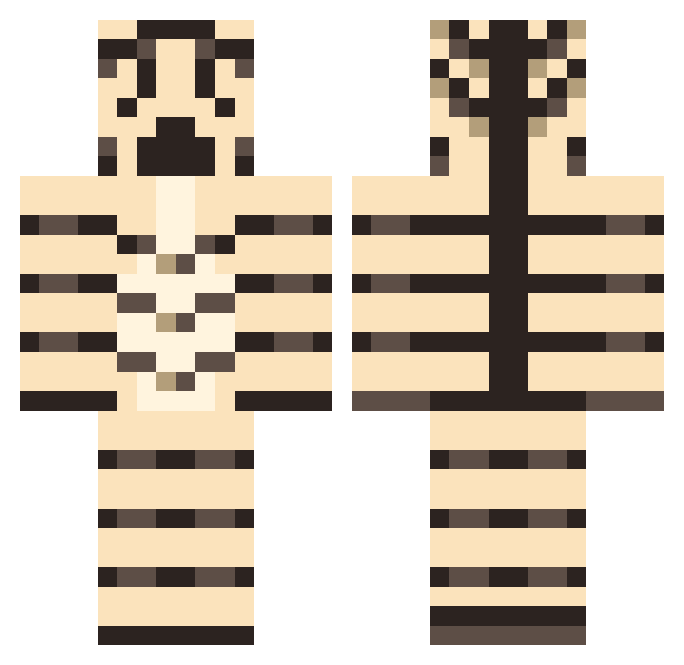 LinkCraft84 Minecraft skin, front and back view