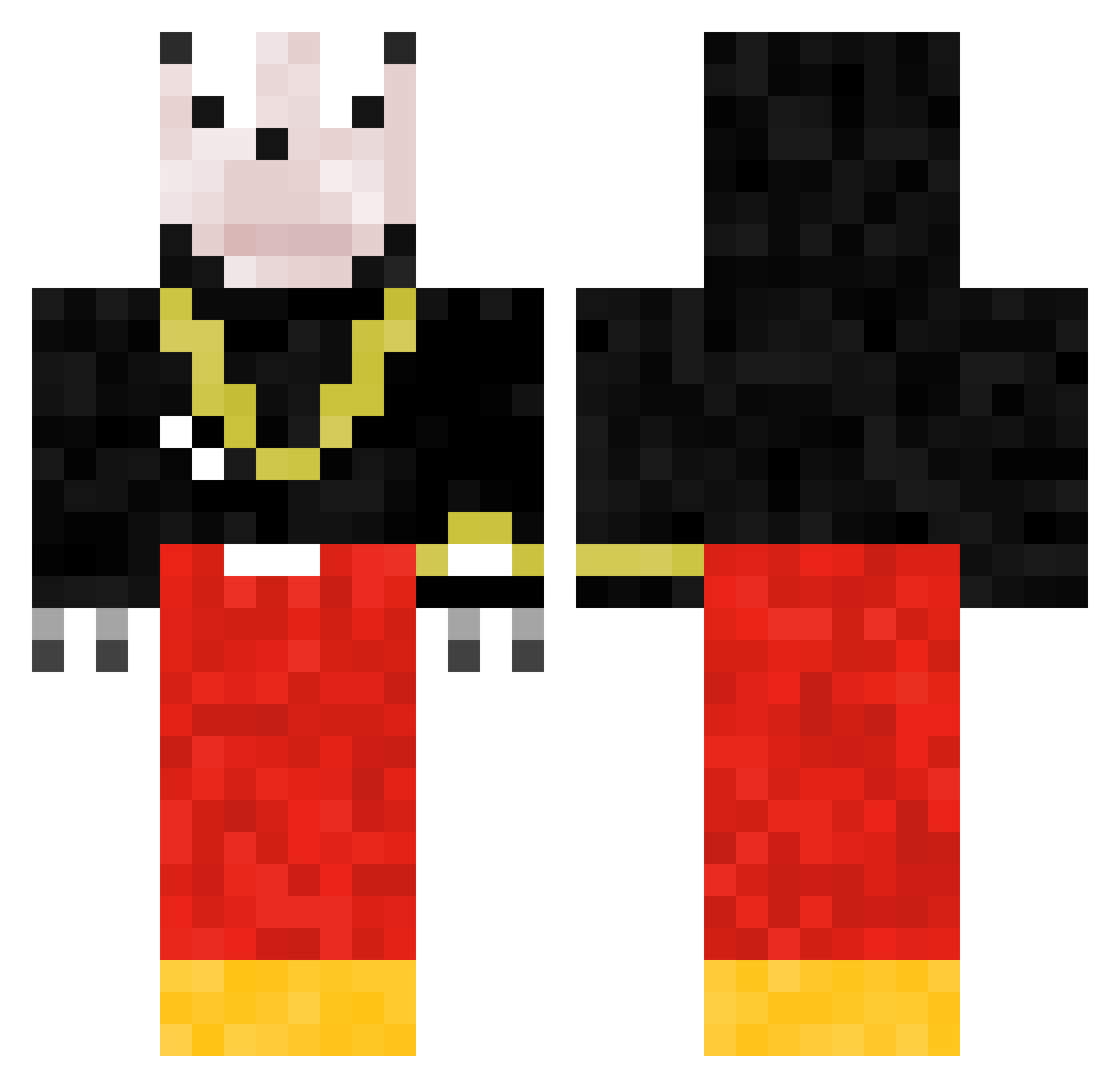 Brozzh Minecraft skin, front and back view