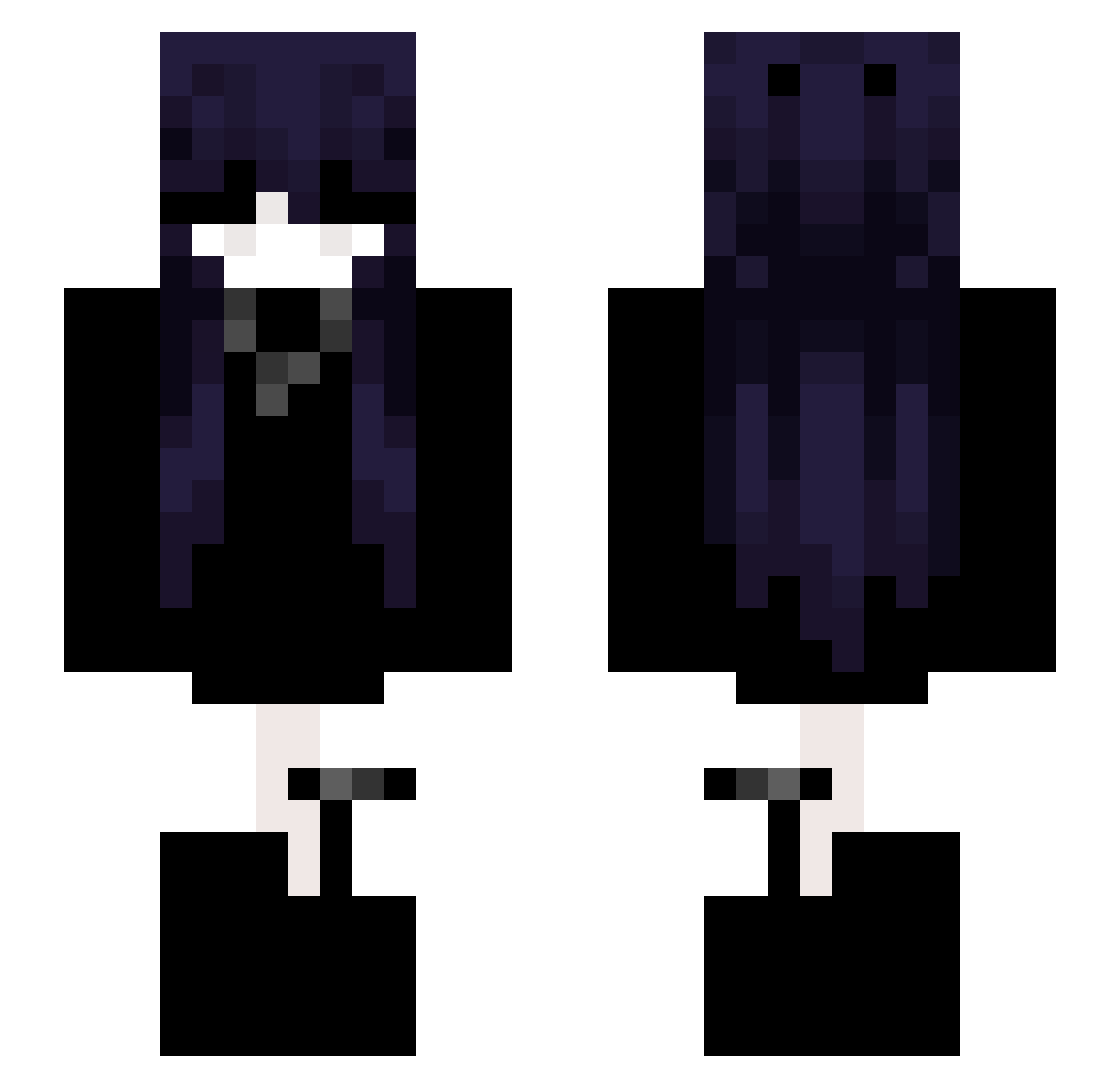 s0l4riss Minecraft skin, front and back view