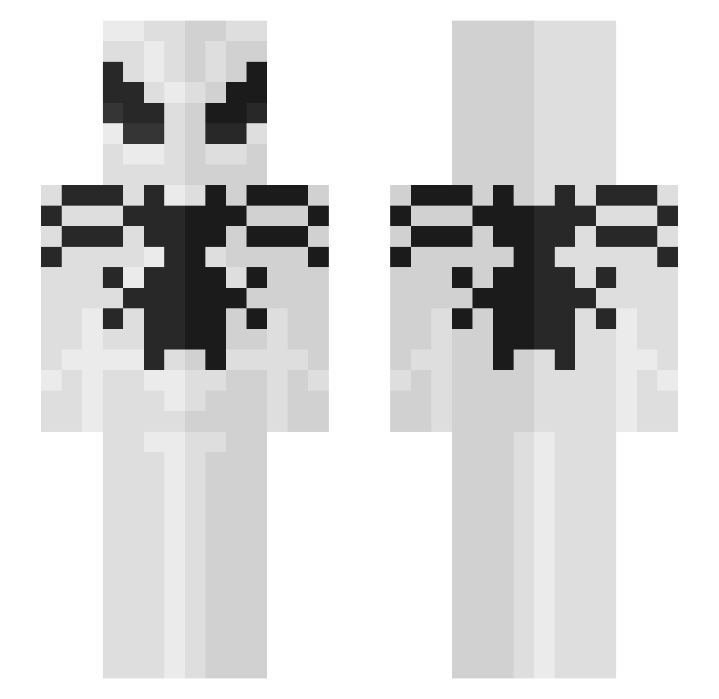 Recodes Minecraft skin, front and back view