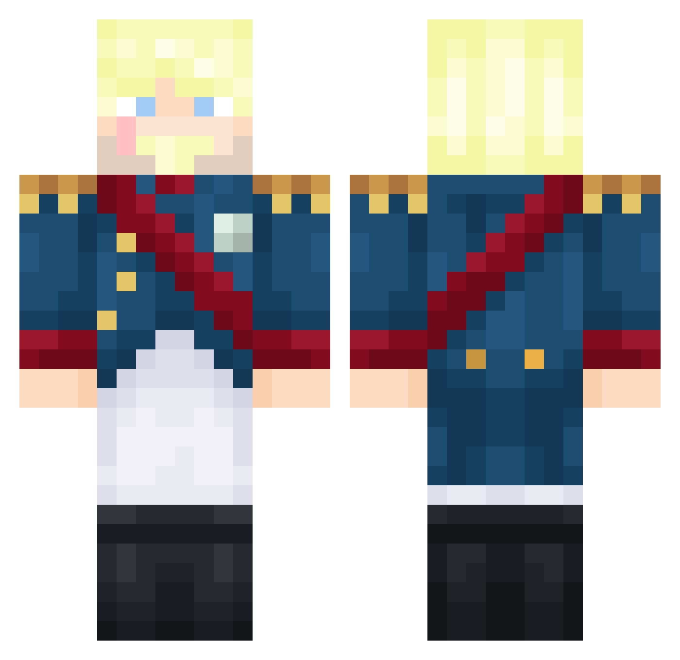 _Rembo_ Minecraft skin, front and back view