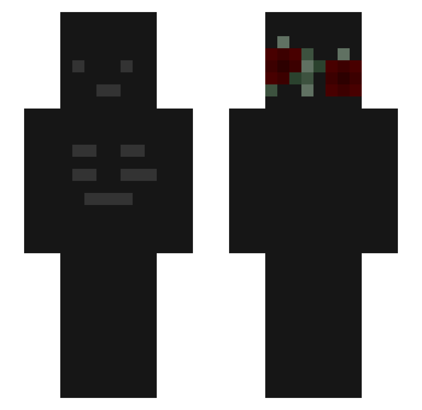 V3RTICE3 Minecraft skin, front and back view