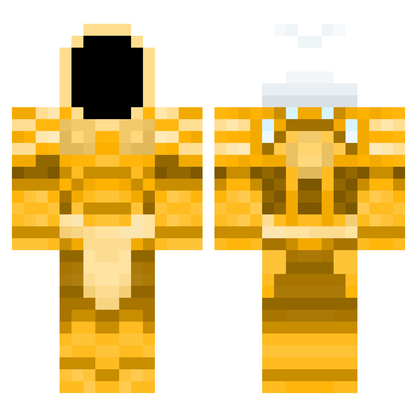 Dewar Minecraft skin, front and back view
