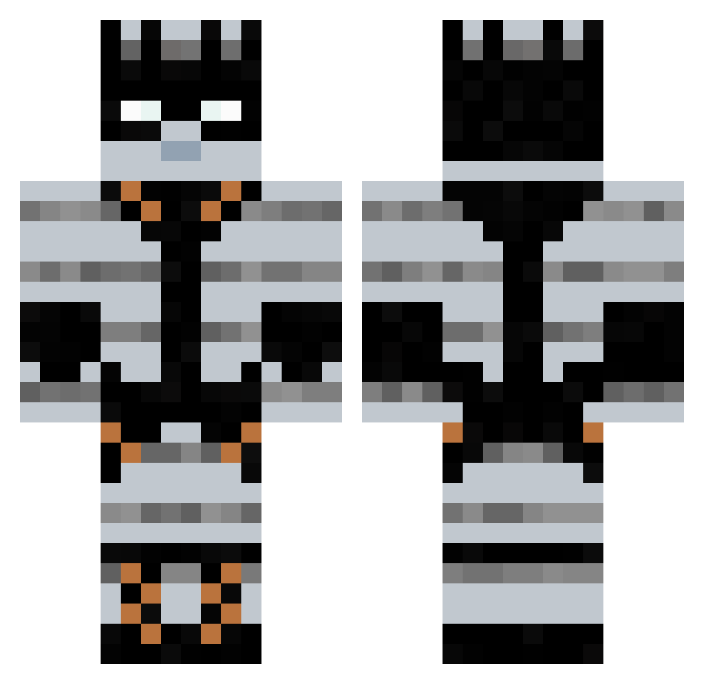 castell_o Minecraft skin, front and back view