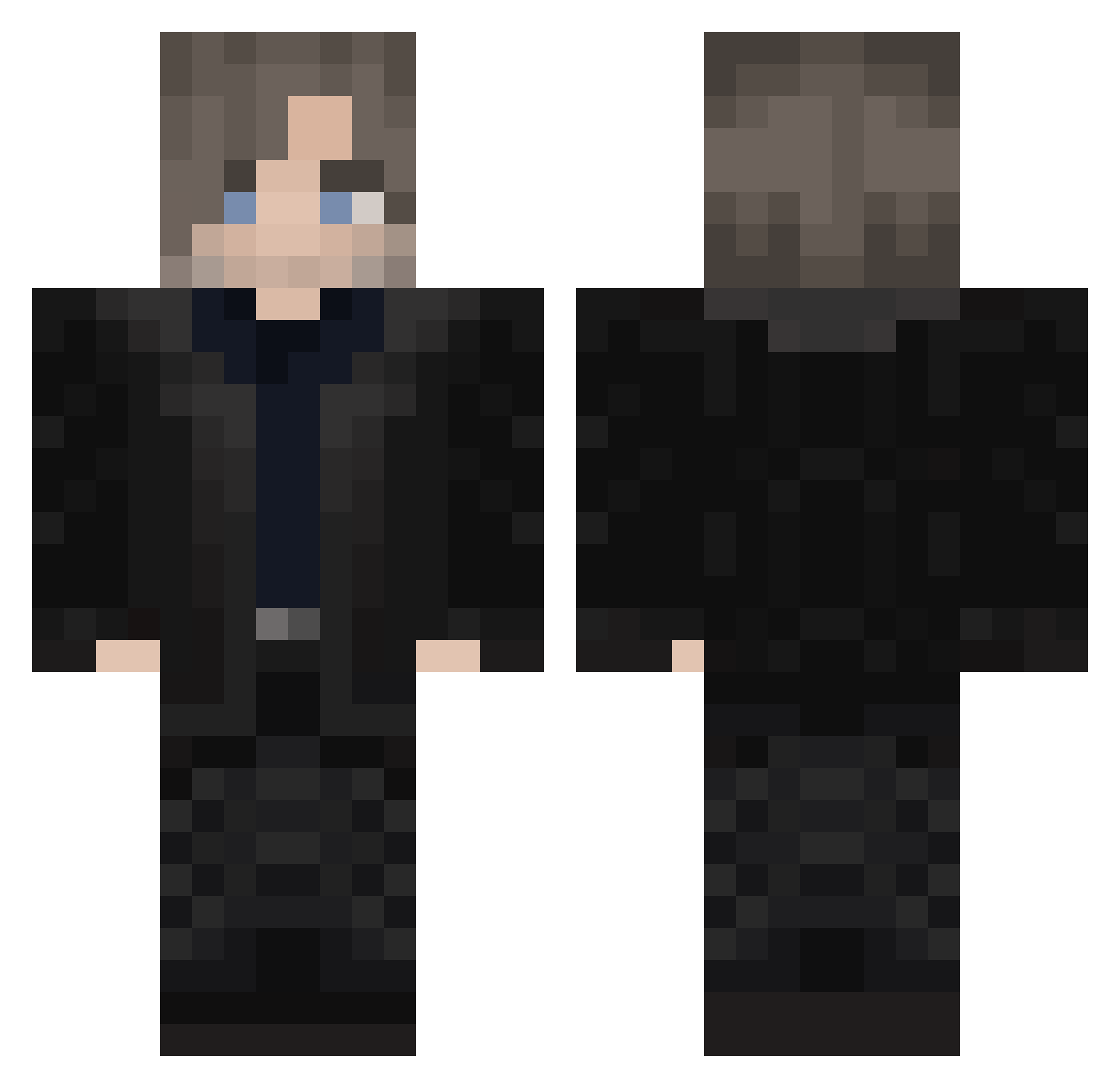 MissChungus Minecraft skin, front and back view