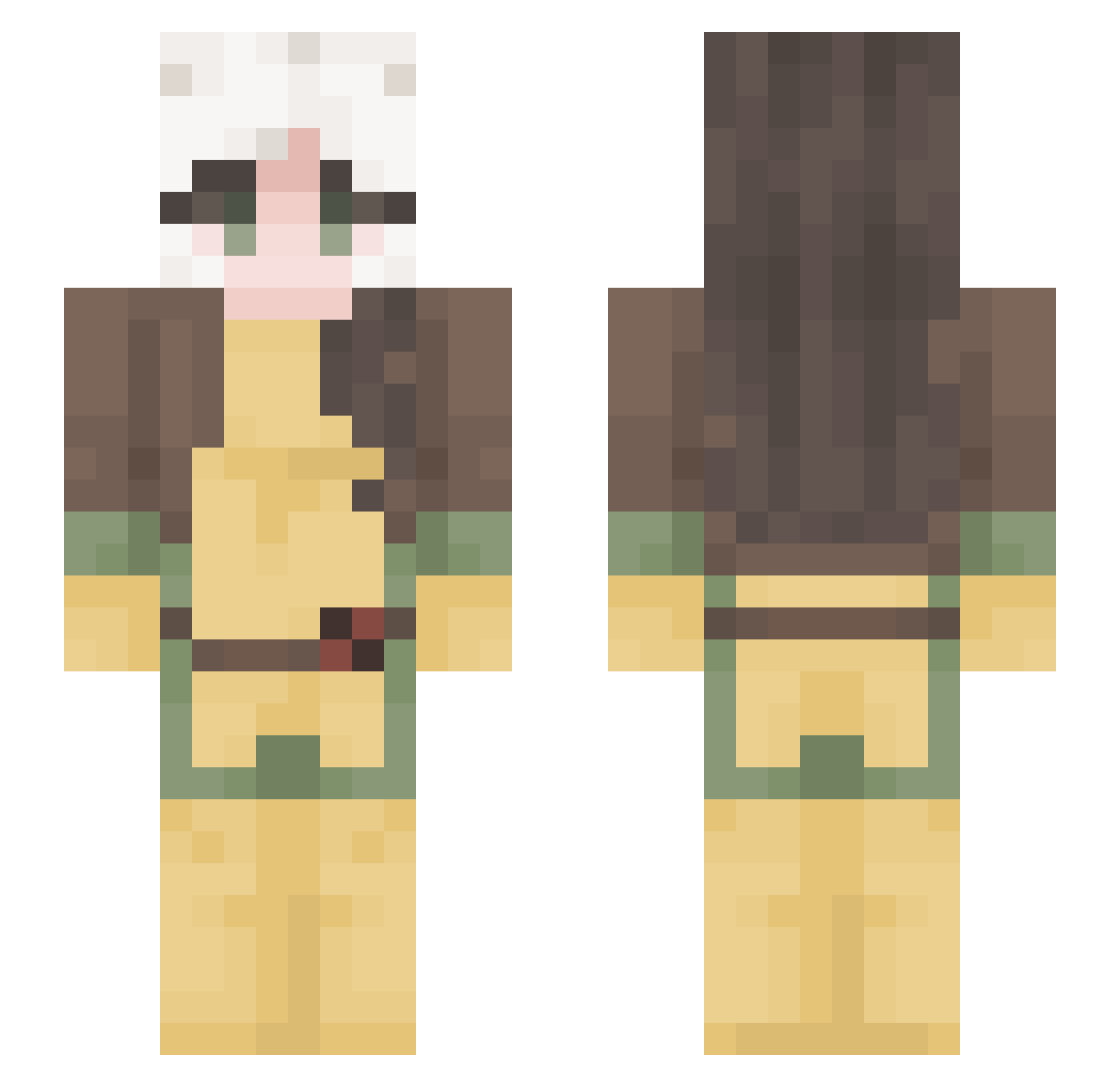 Ez_Draco Minecraft skin, front and back view