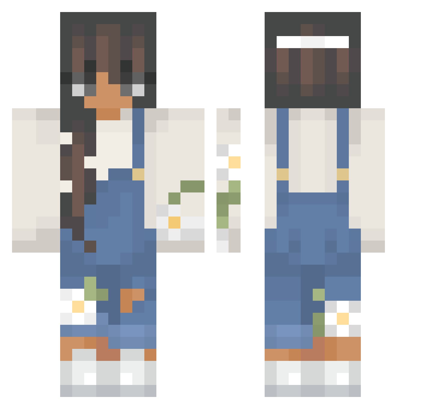 IvyBearUwU Minecraft skin, front and back view