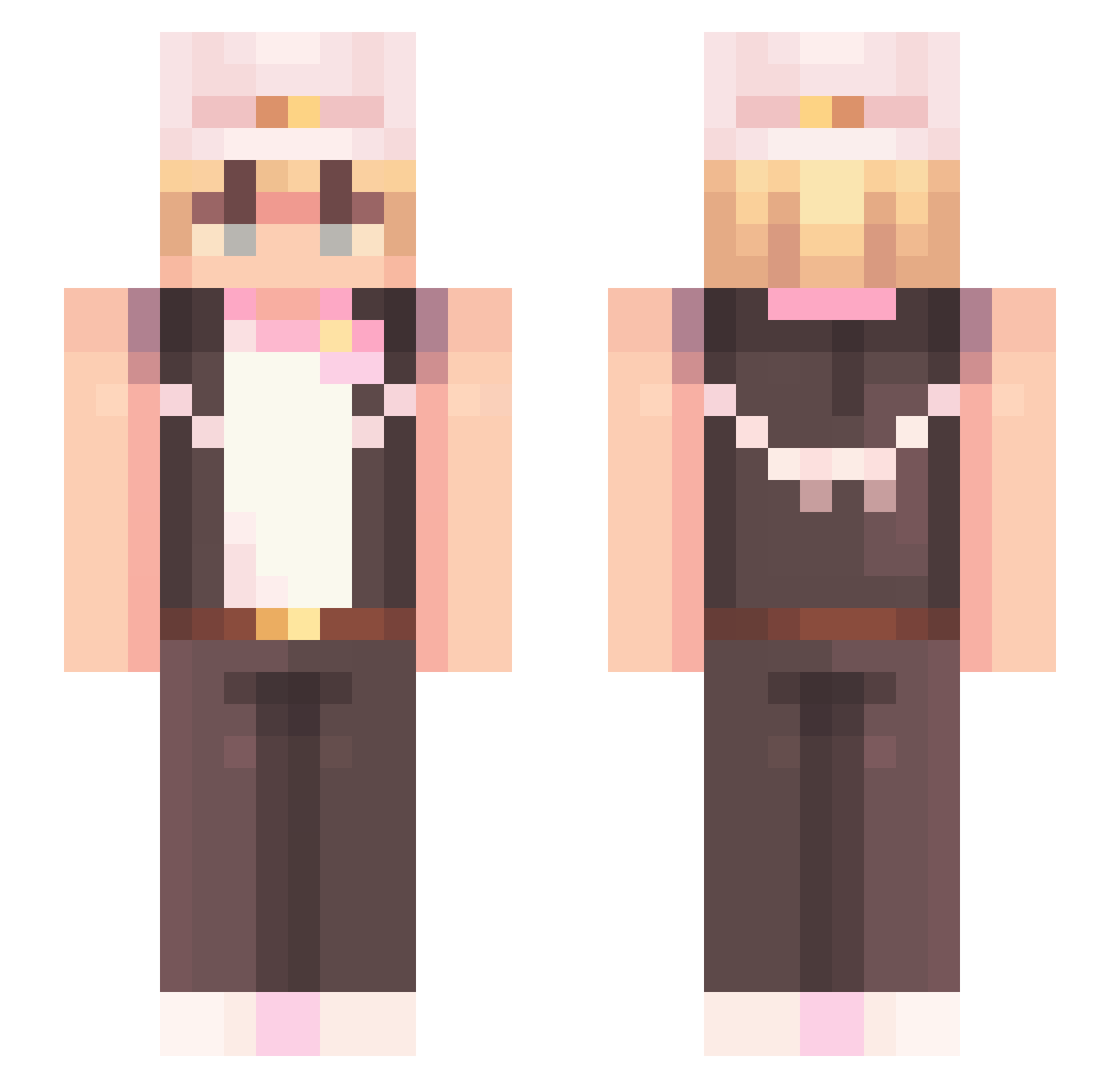 simplyxaidqn Minecraft skin, front and back view
