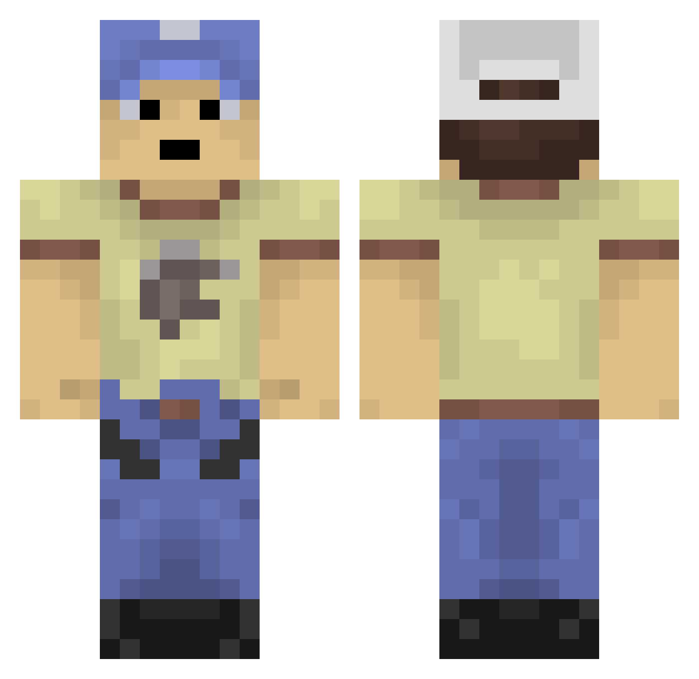 Valve Minecraft skin, front and back view