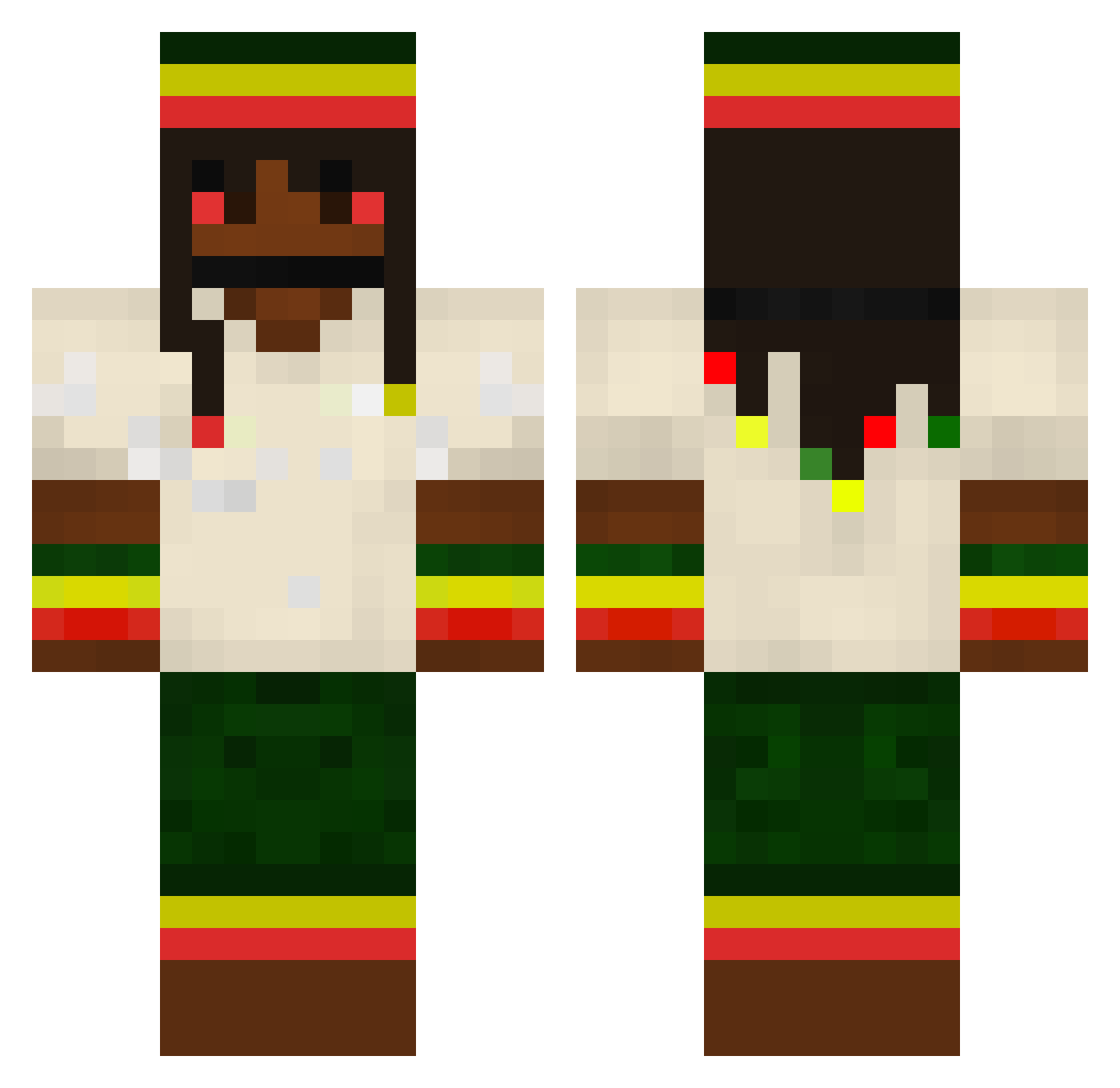BoltTnt Minecraft skin, front and back view