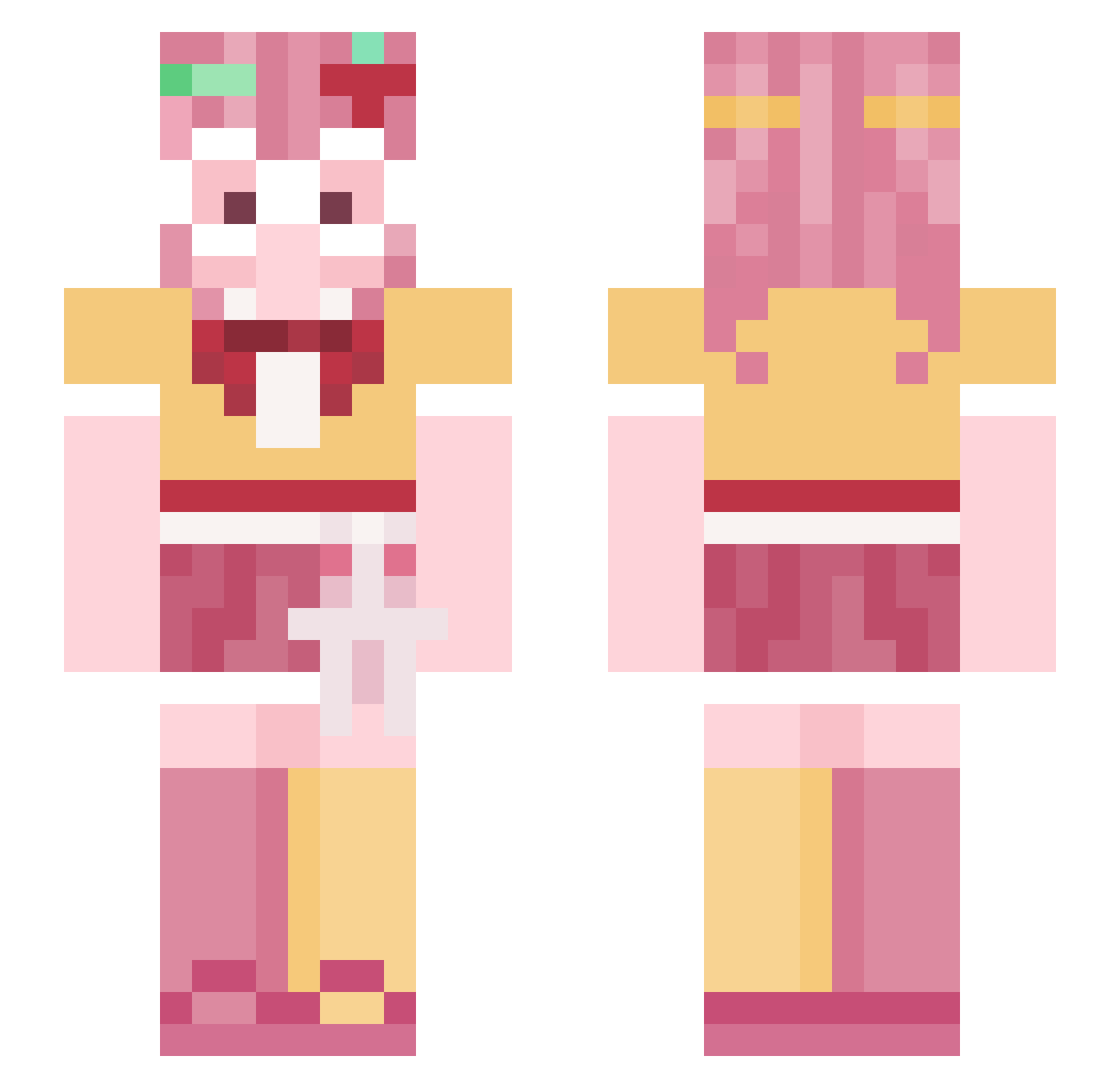 _StrawberryFrog_ Minecraft skin, front and back view