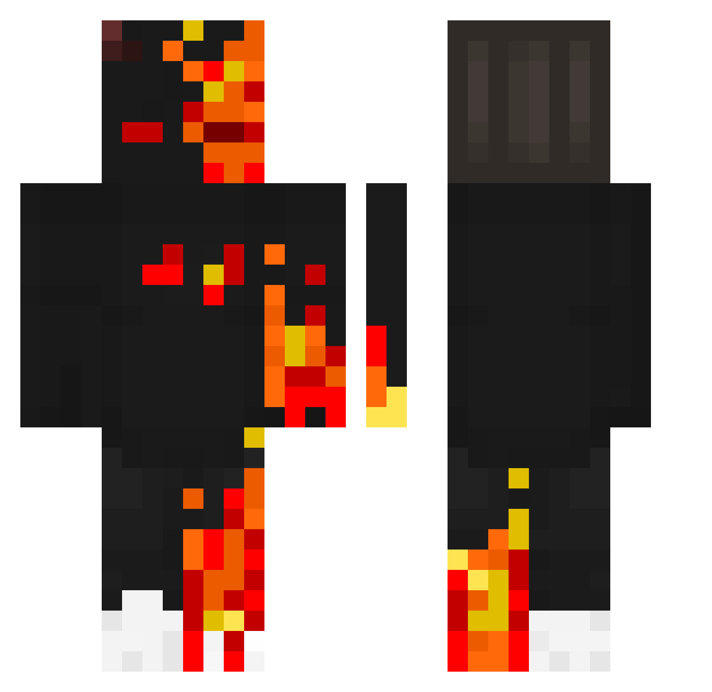iDoCheeseBending Minecraft skin, front and back view