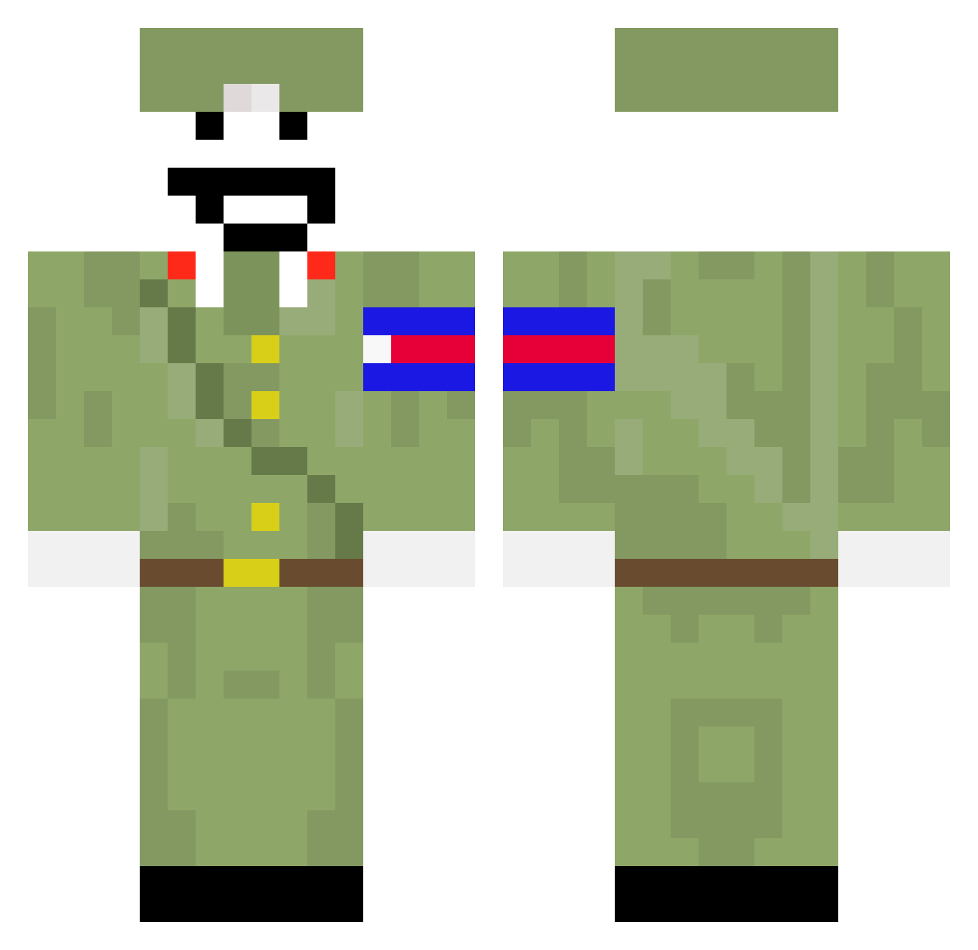 kimkukbab Minecraft skin, front and back view