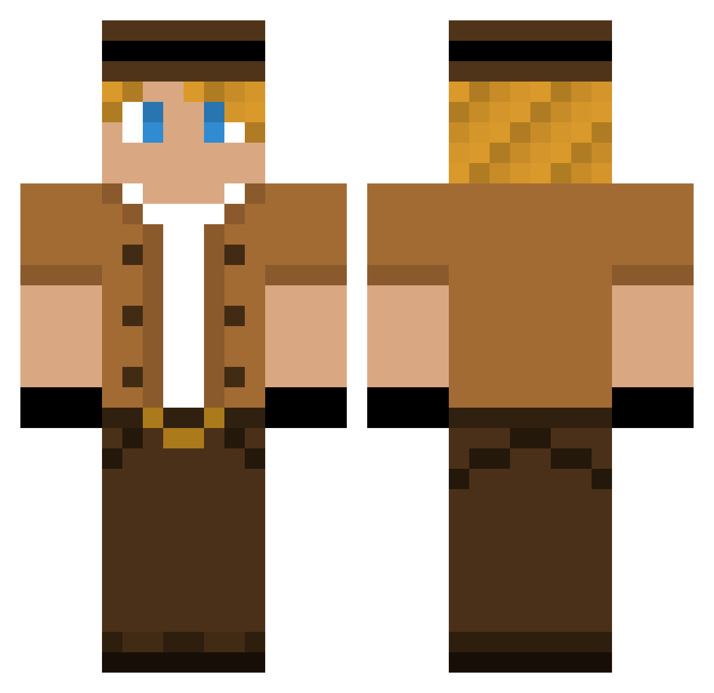 Suomi Minecraft skin, front and back view