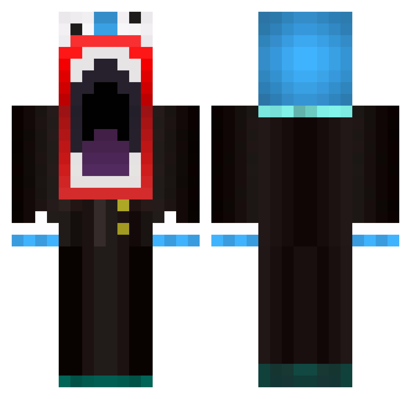 hagpessah Minecraft skin, front and back view