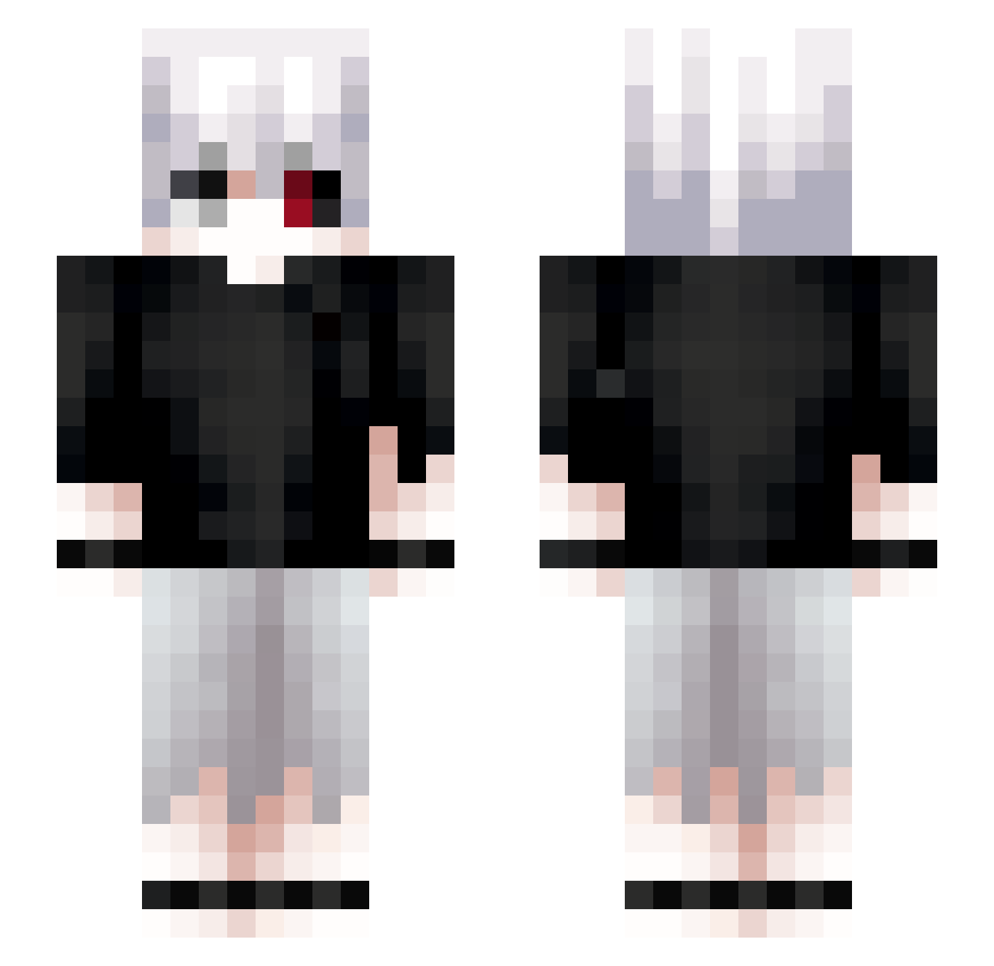 Tox_asta Minecraft skin, front and back view