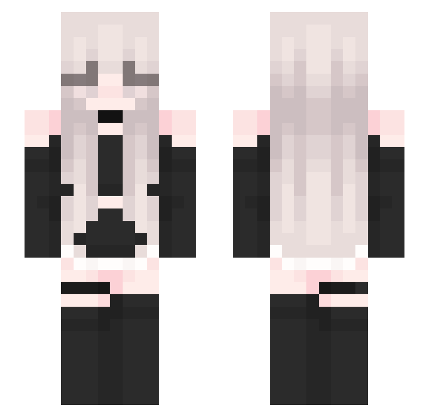 voidbackbruh Minecraft skin, front and back view