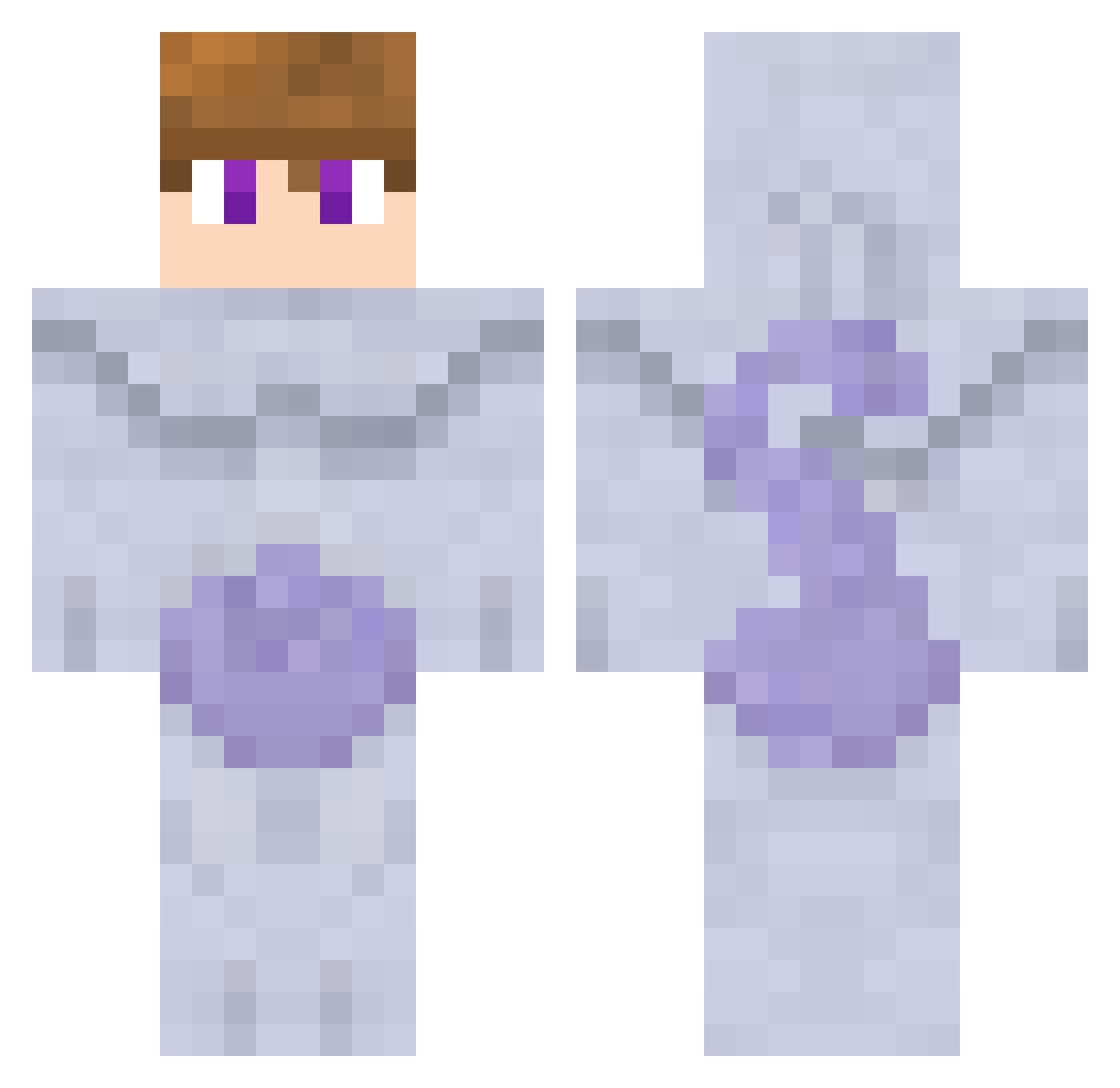 Blizzeeyy Minecraft skin, front and back view