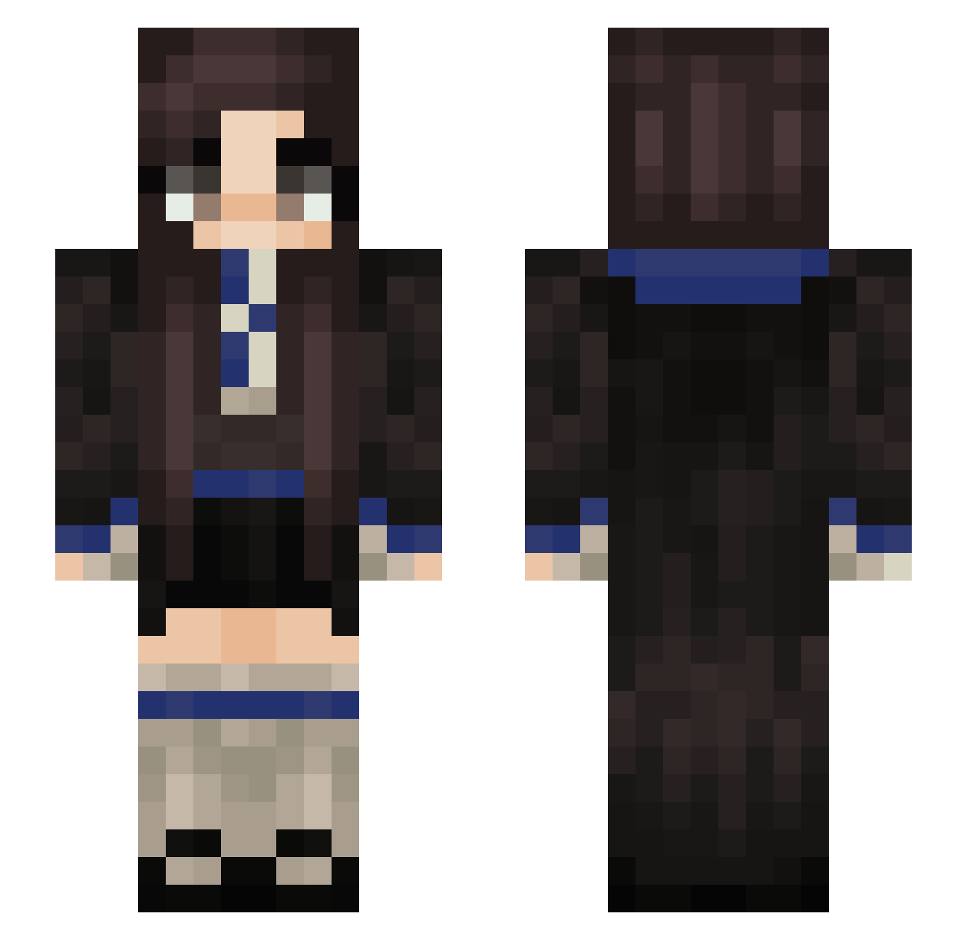 HypeBape Minecraft skin, front and back view