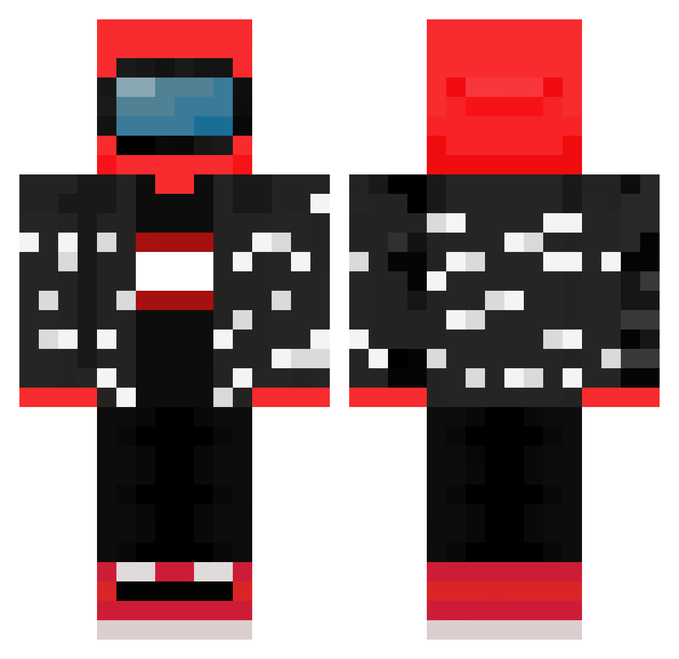 lazerdoggie Minecraft skin, front and back view