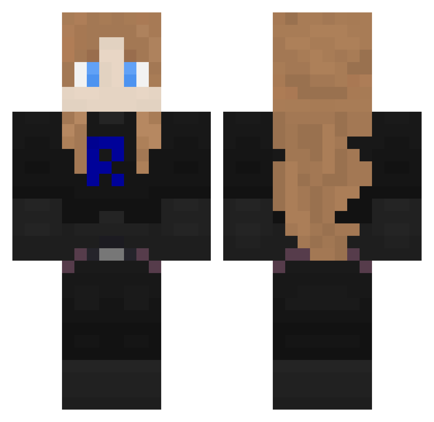 Xoulious Minecraft skin, front and back view