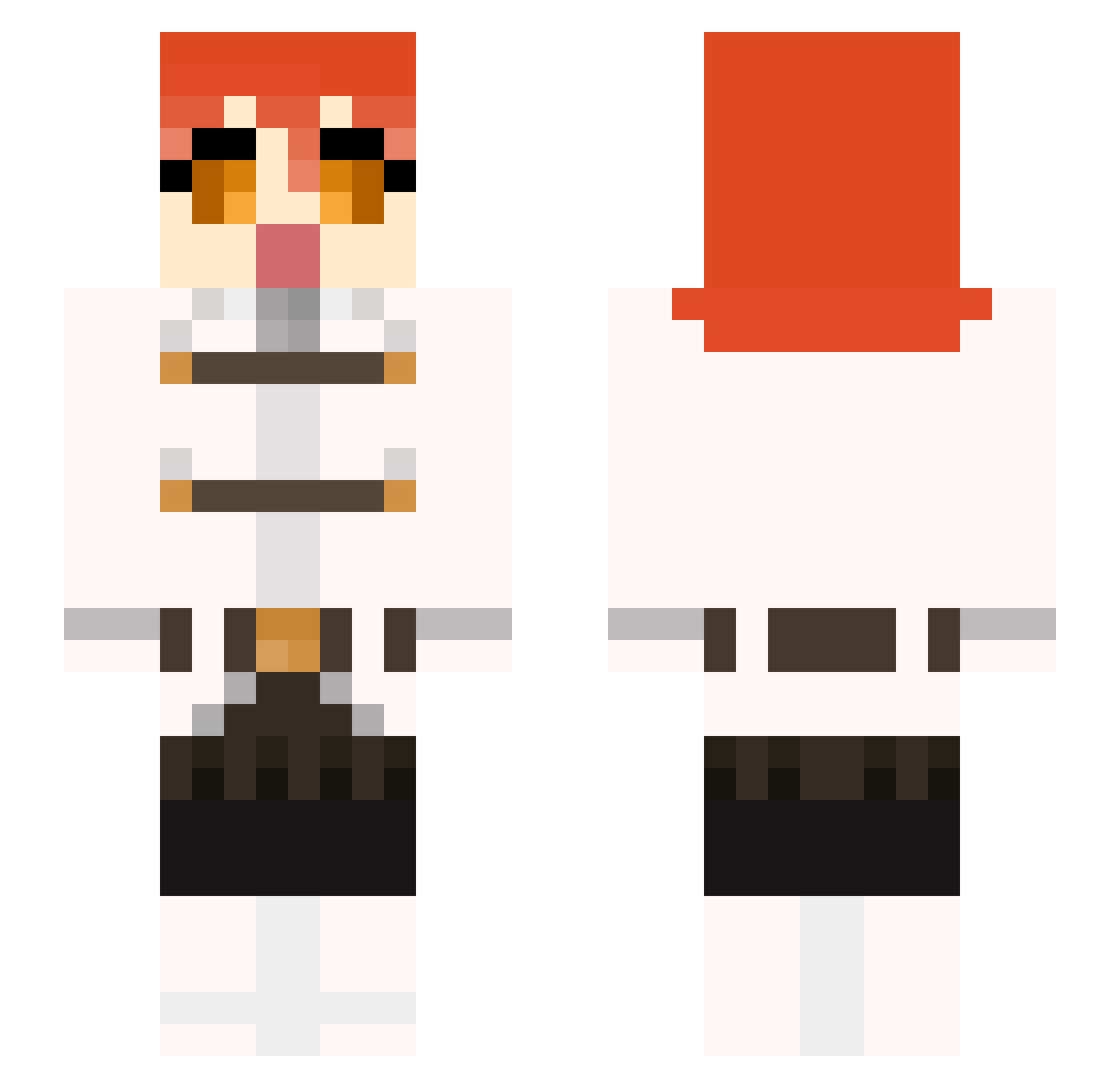 bgracegrace Minecraft skin, front and back view