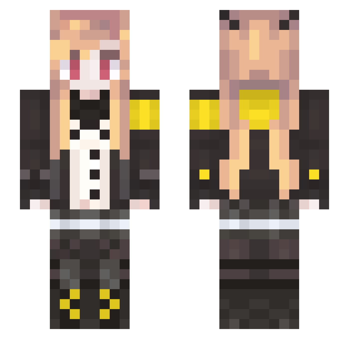 eIkev23 Minecraft skin, front and back view