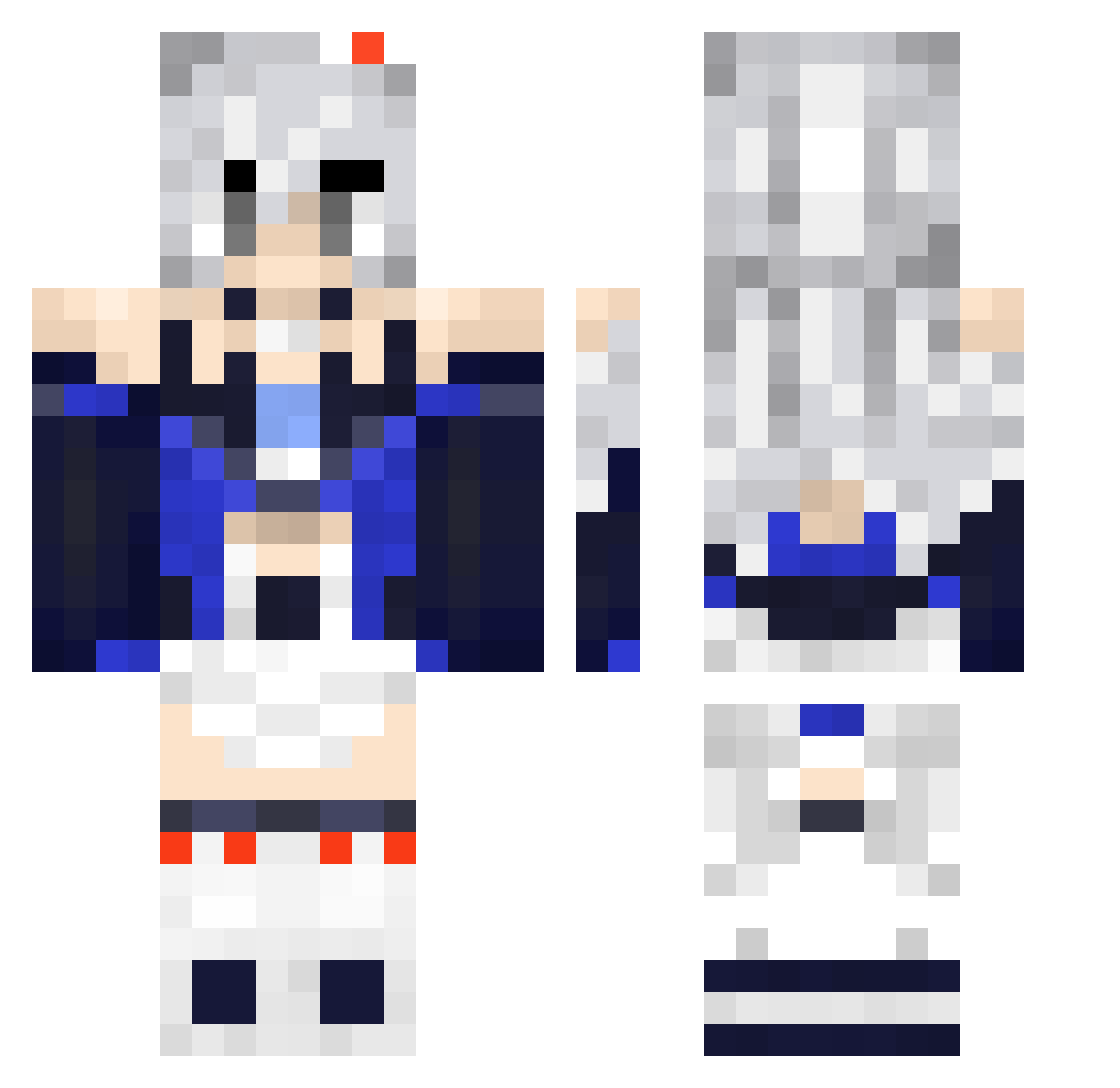 butkleetho Minecraft skin, front and back view