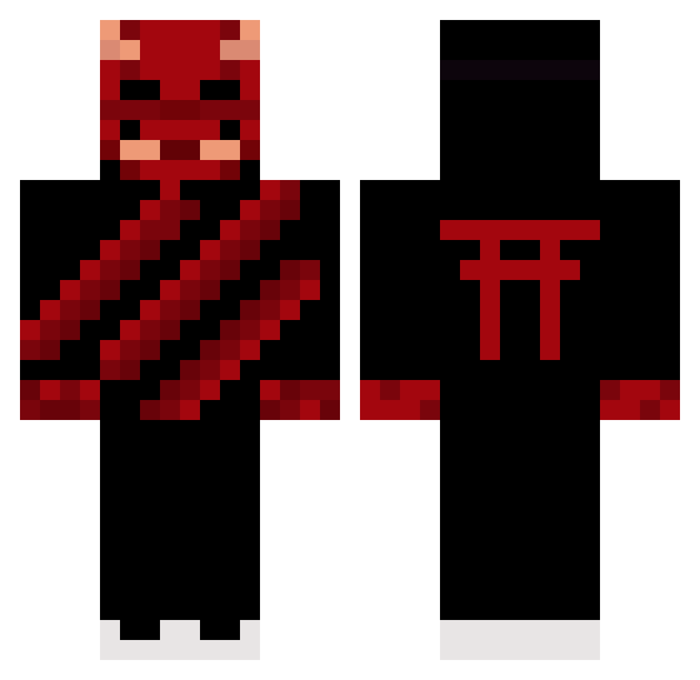 MrDustGames Minecraft skin, front and back view