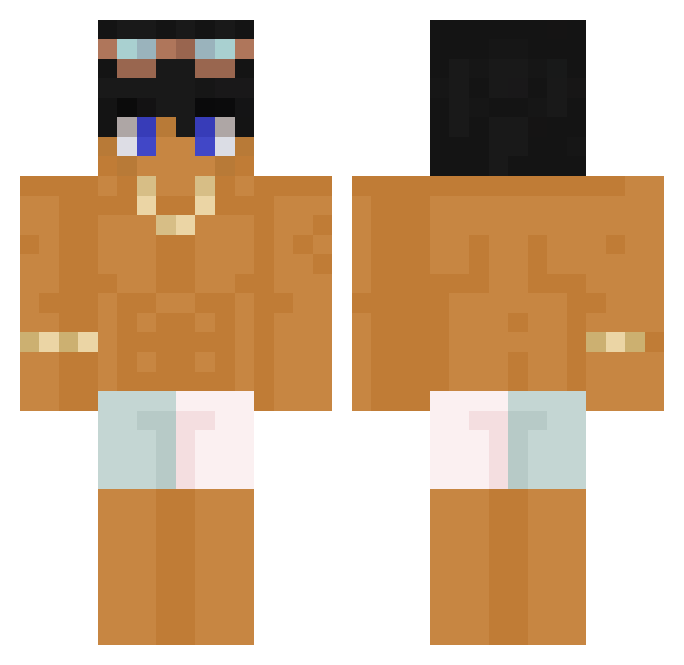 Tjlittlejokes Minecraft skin, front and back view