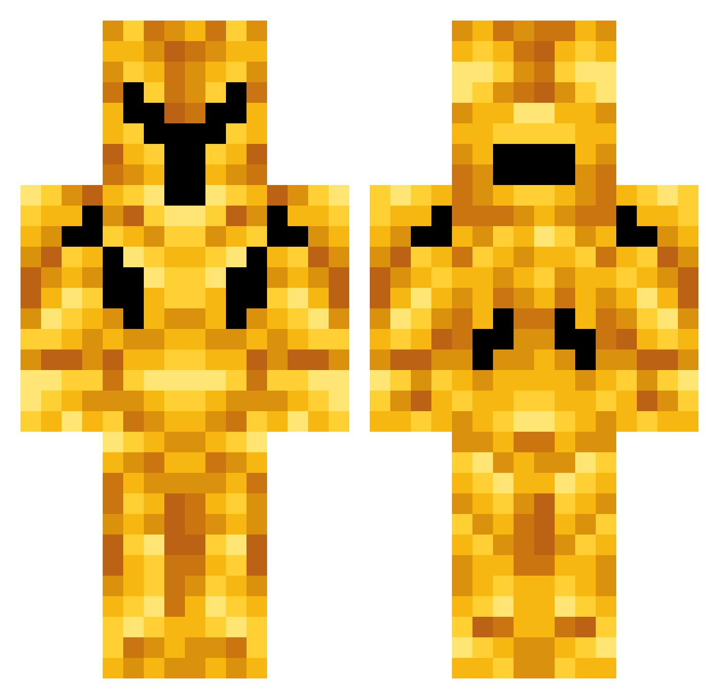kamelfitness Minecraft skin, front and back view