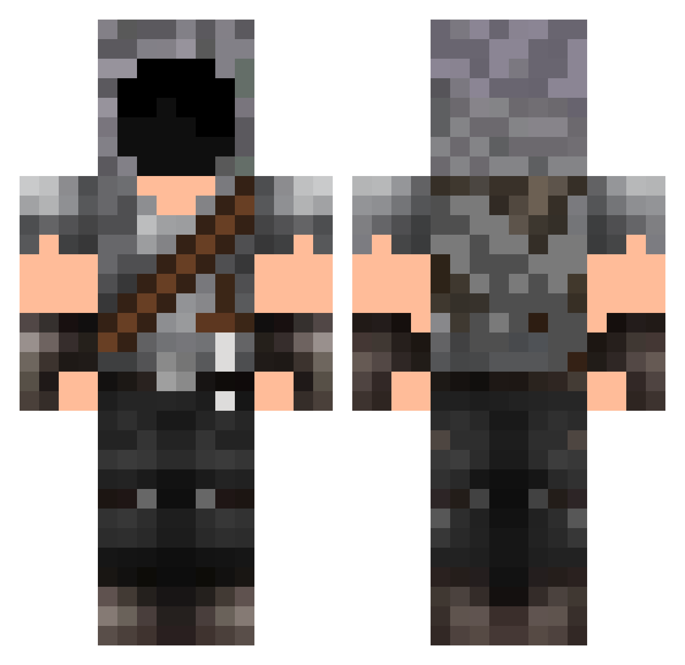 Gustav_7000 Minecraft skin, front and back view