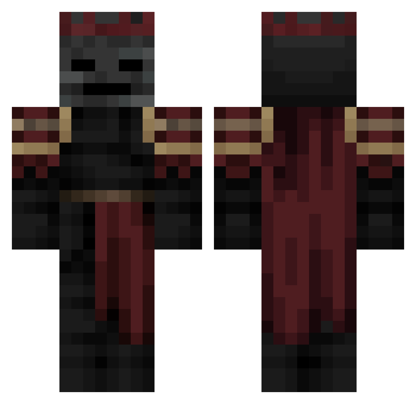 GamerGabrielBr Minecraft skin, front and back view