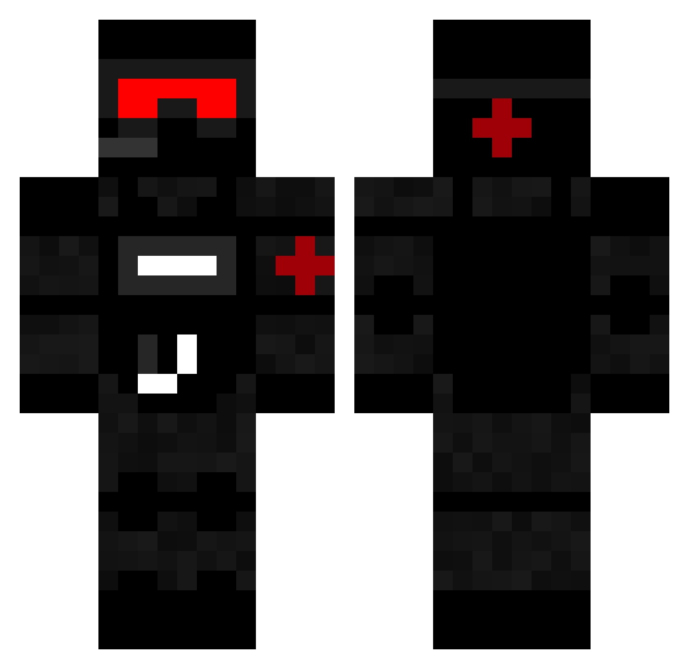Echo_Romio Minecraft skin, front and back view