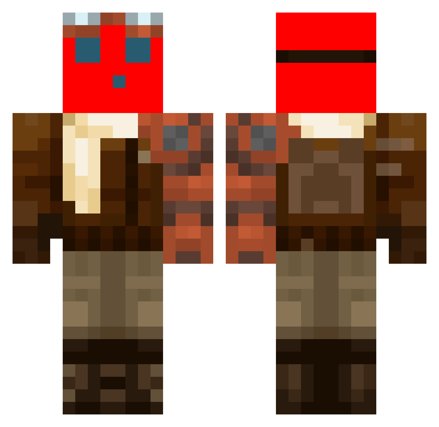 Kingxx__ Minecraft skin, front and back view