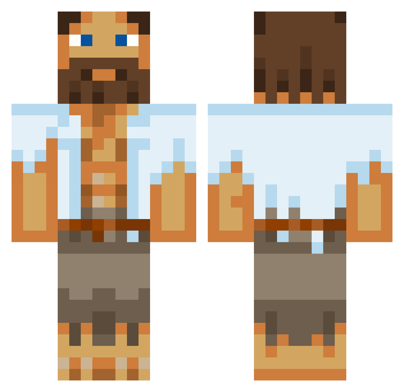 meteg2007 Minecraft skin, front and back view