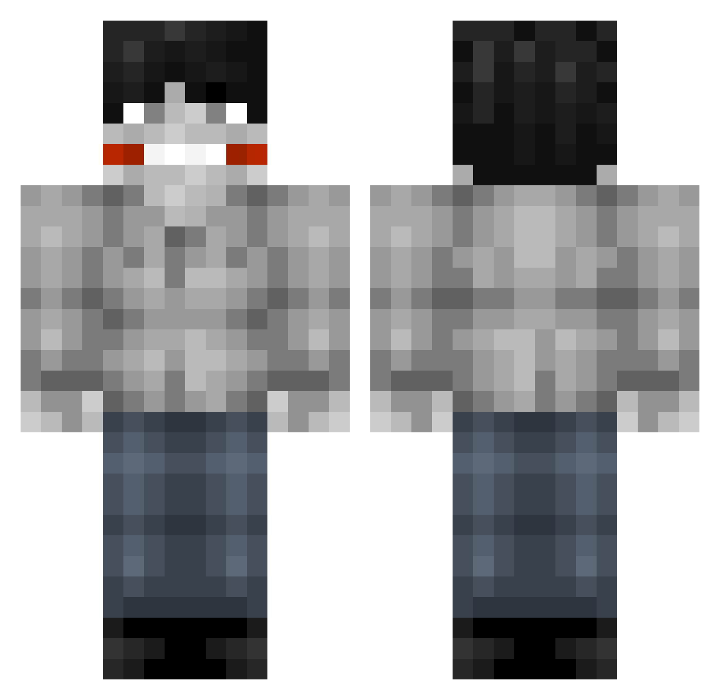 Deniz954 Minecraft skin, front and back view