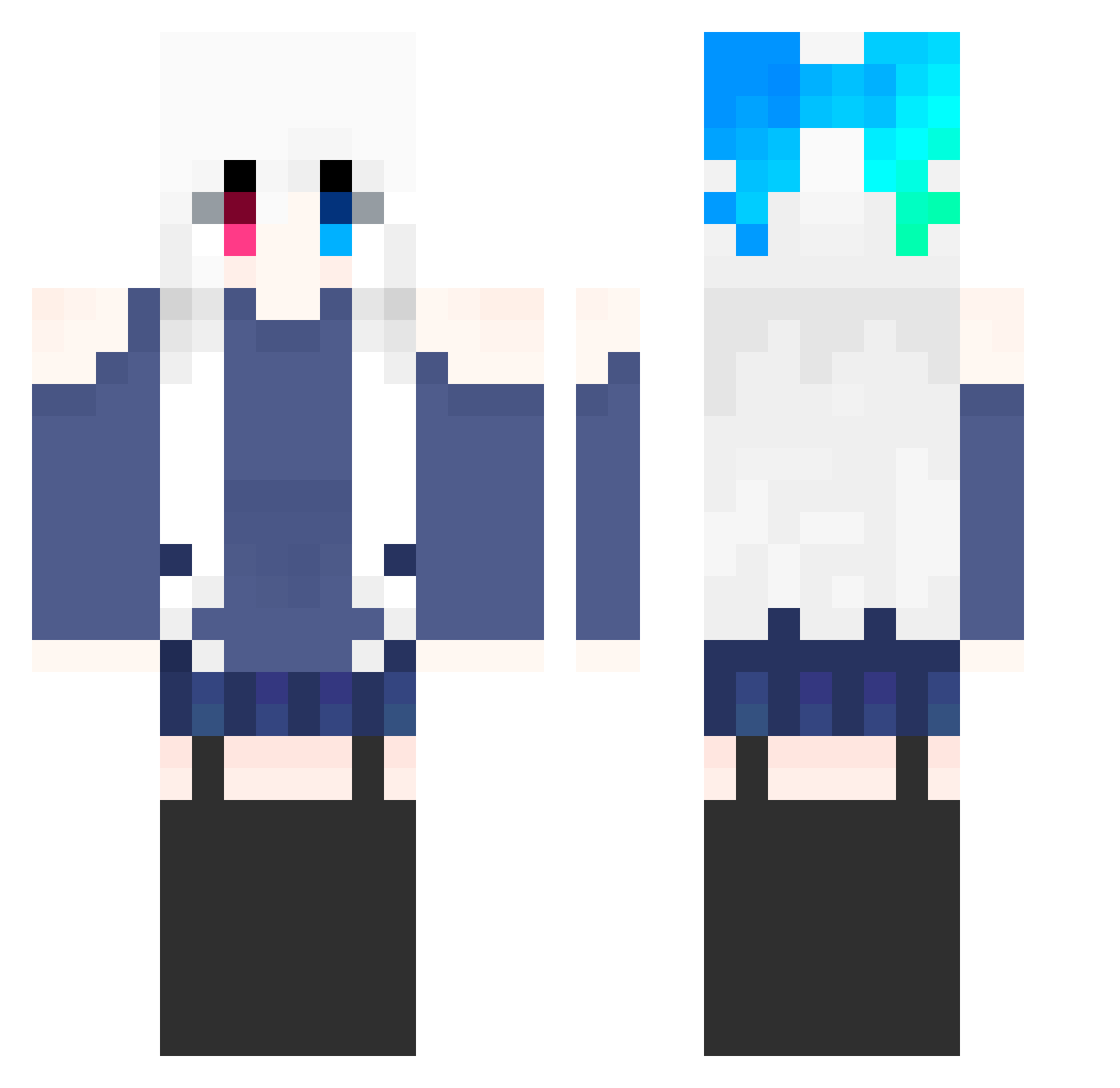 Honeypet Minecraft skin, front and back view