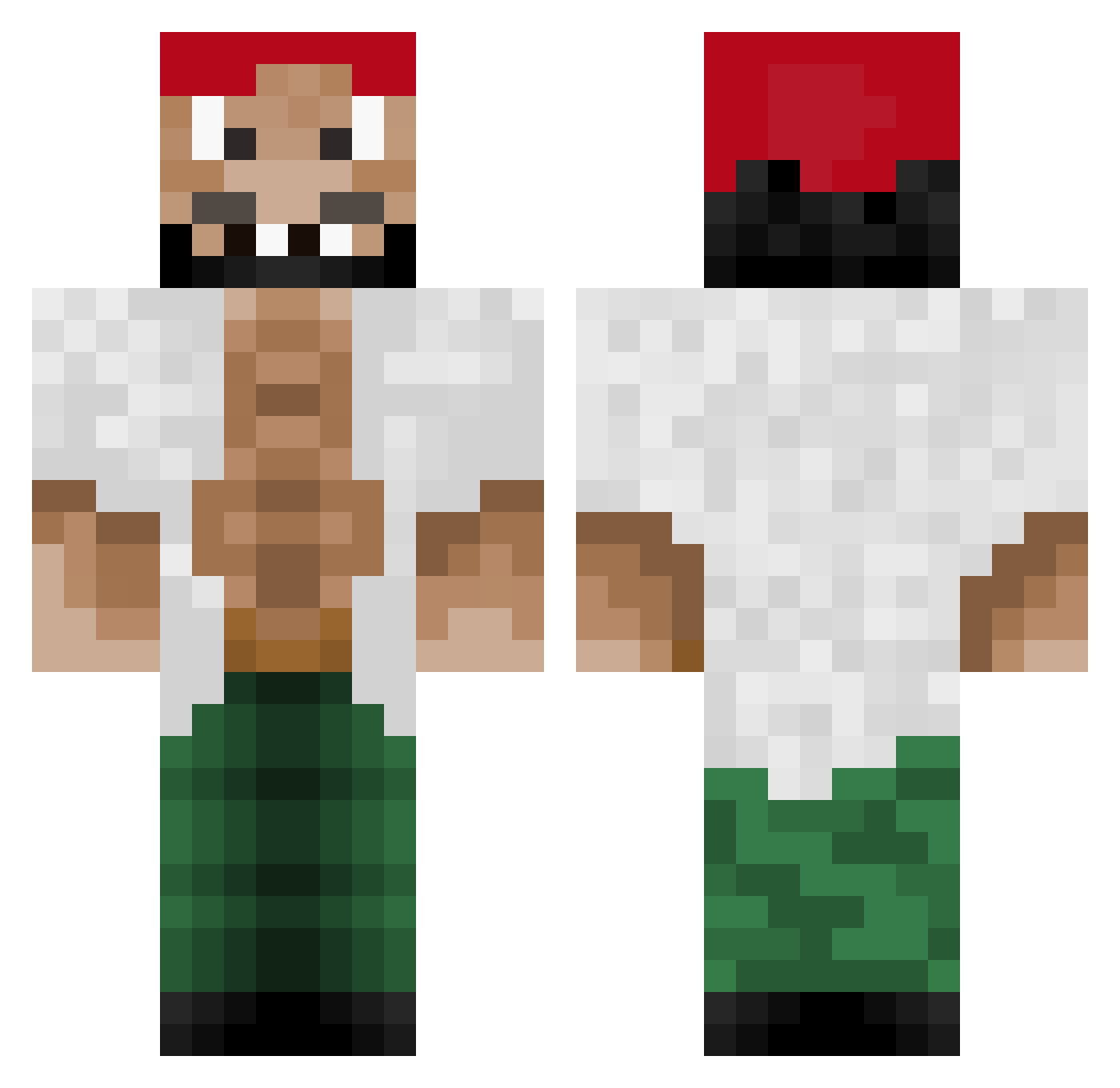 lilgaspipe Minecraft skin, front and back view