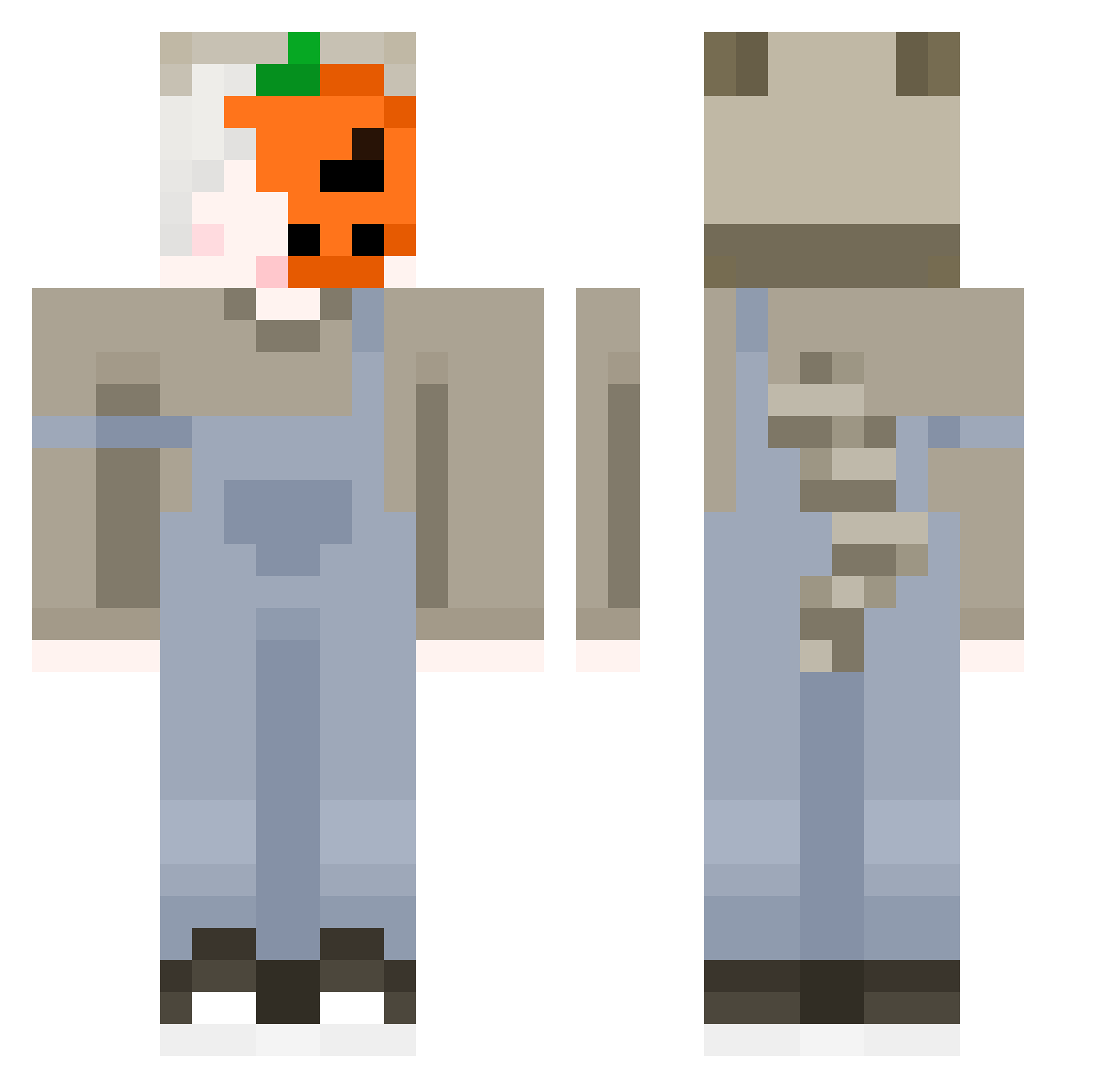 SuriScott Minecraft skin, front and back view