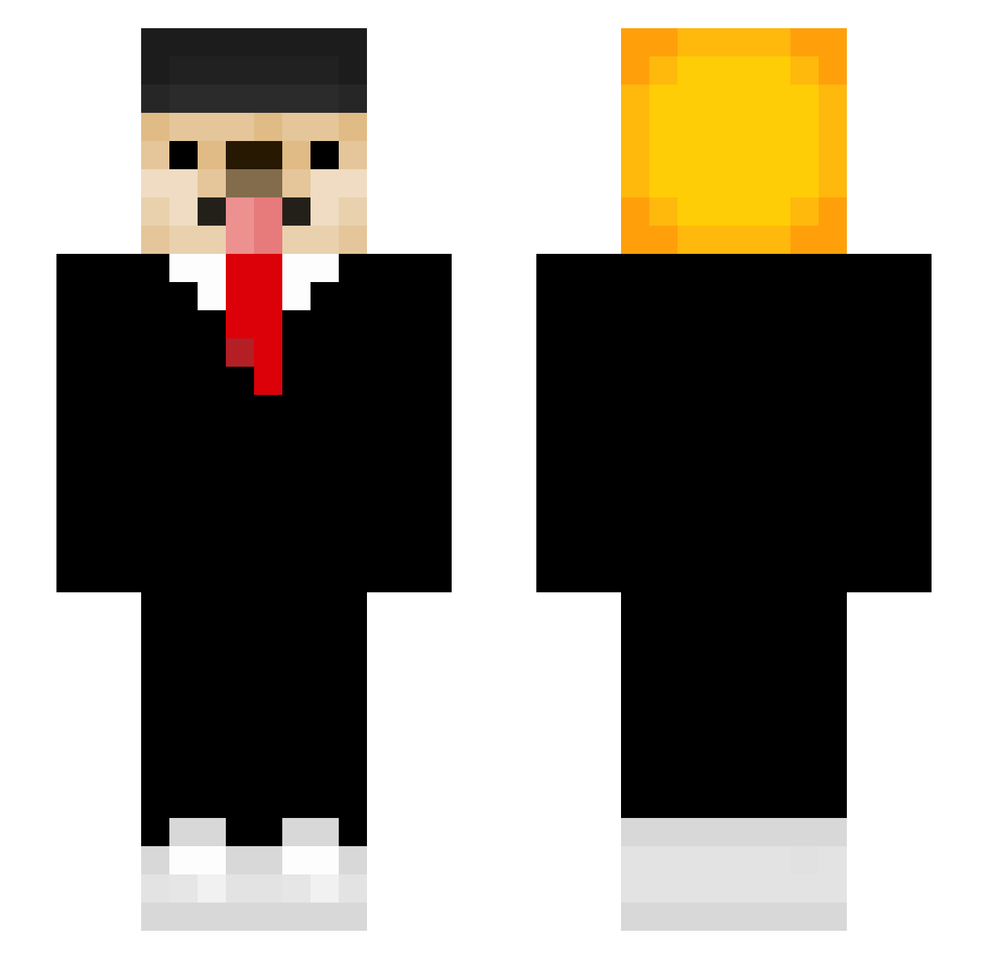 Inkling2p0 Minecraft skin, front and back view