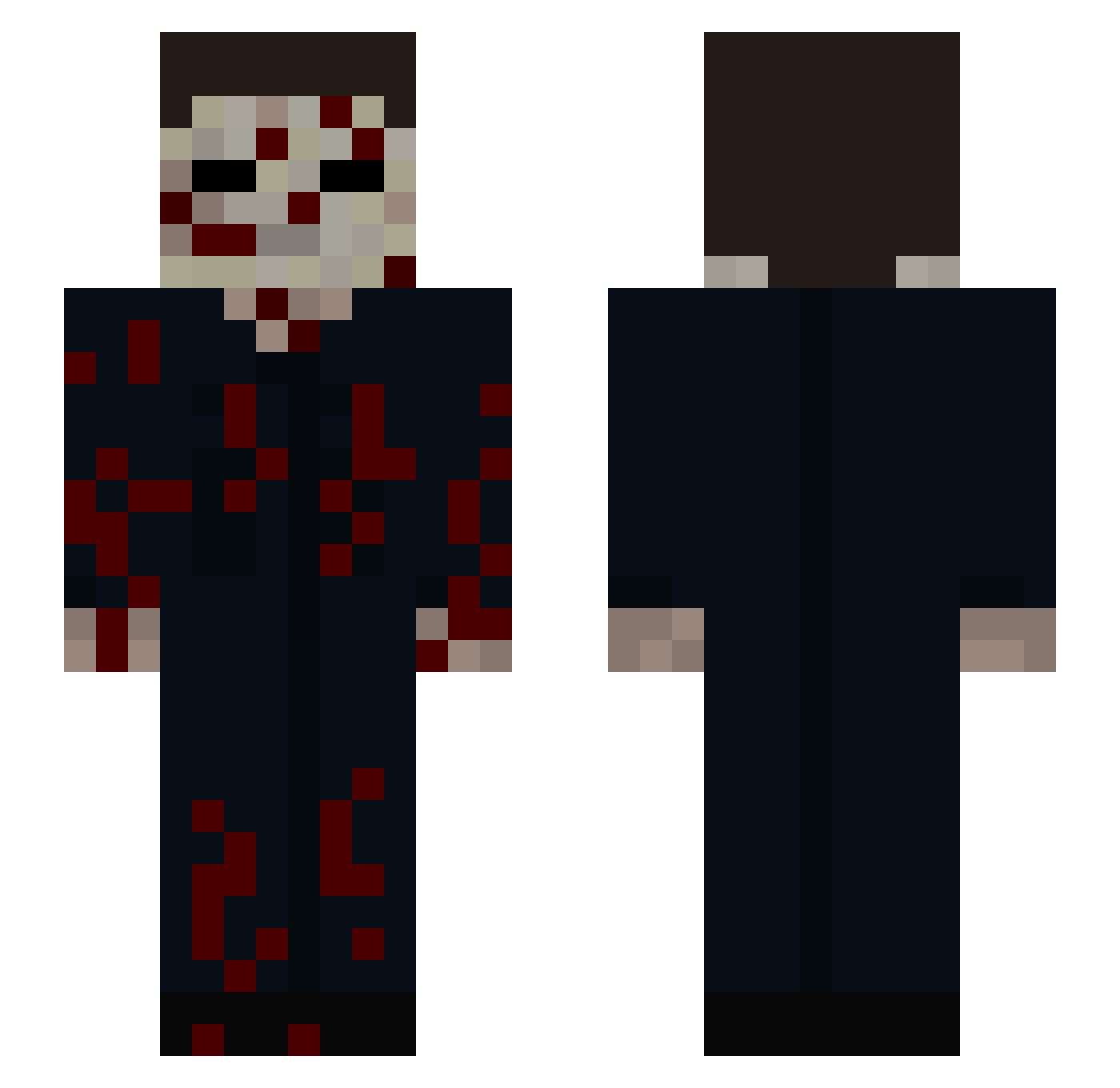 Springtrap999 Minecraft skin, front and back view