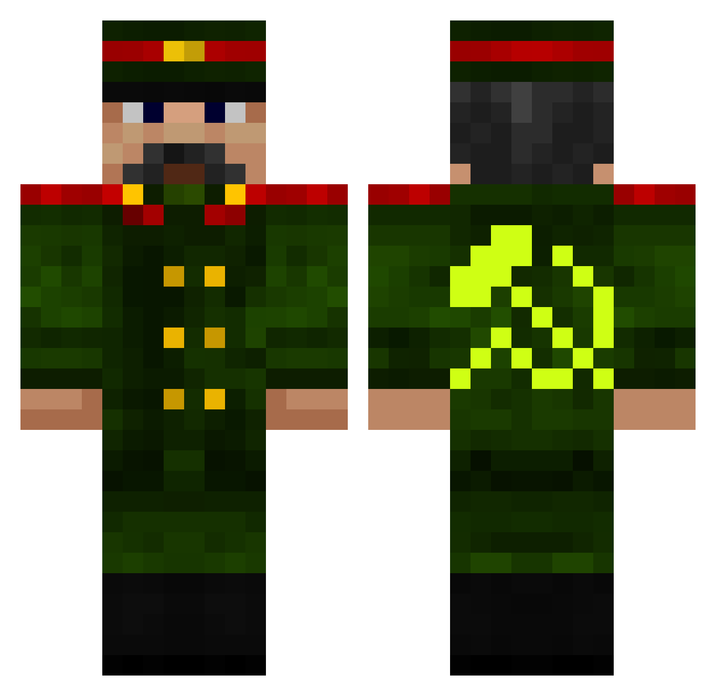 XINARDO Minecraft skin, front and back view