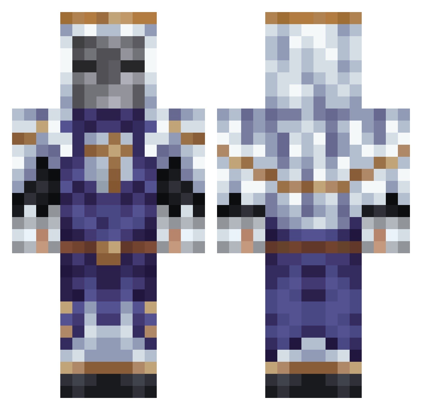 _Baudouin_IV Minecraft skin, front and back view