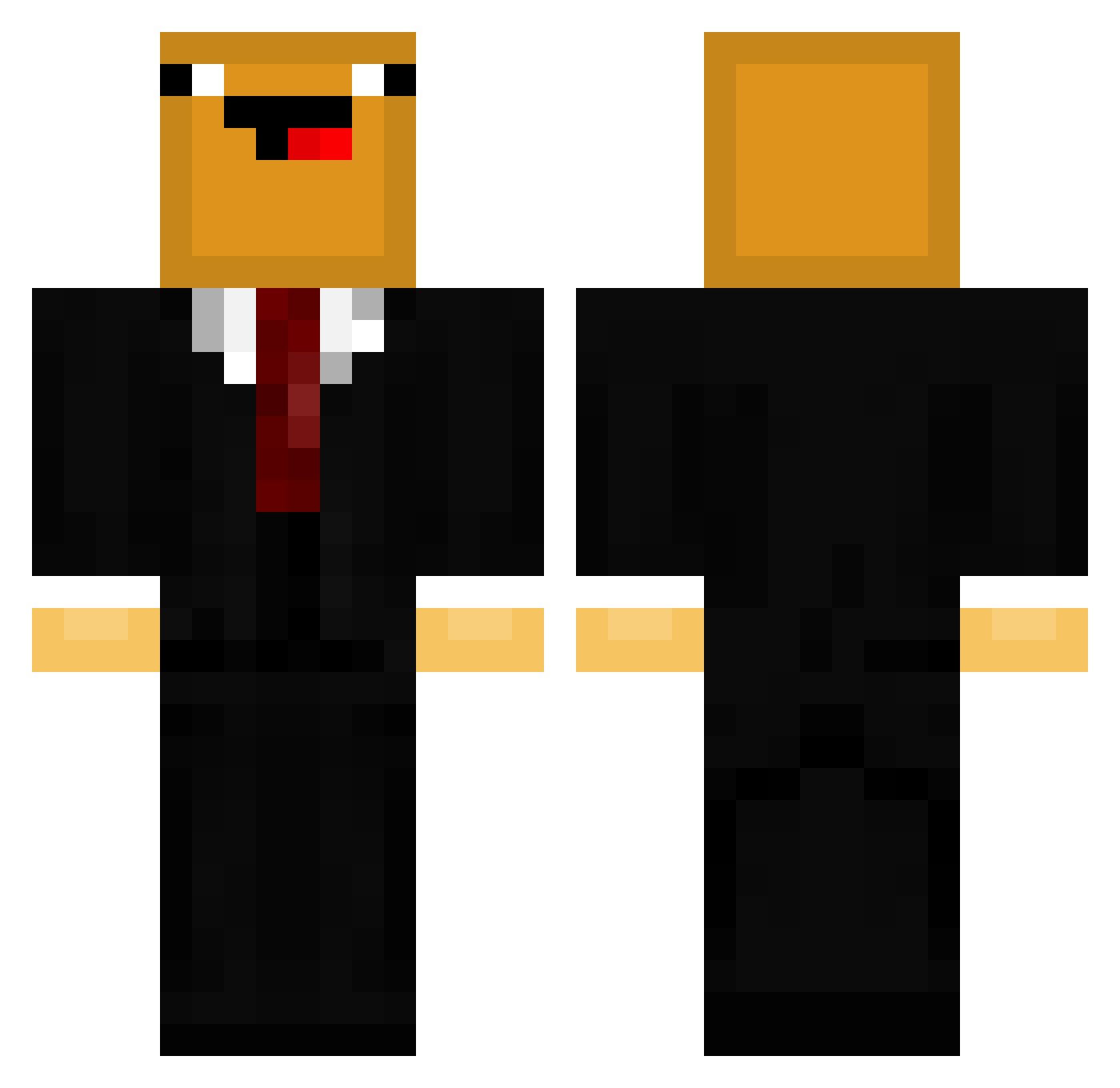 yourpalpancake Minecraft skin, front and back view