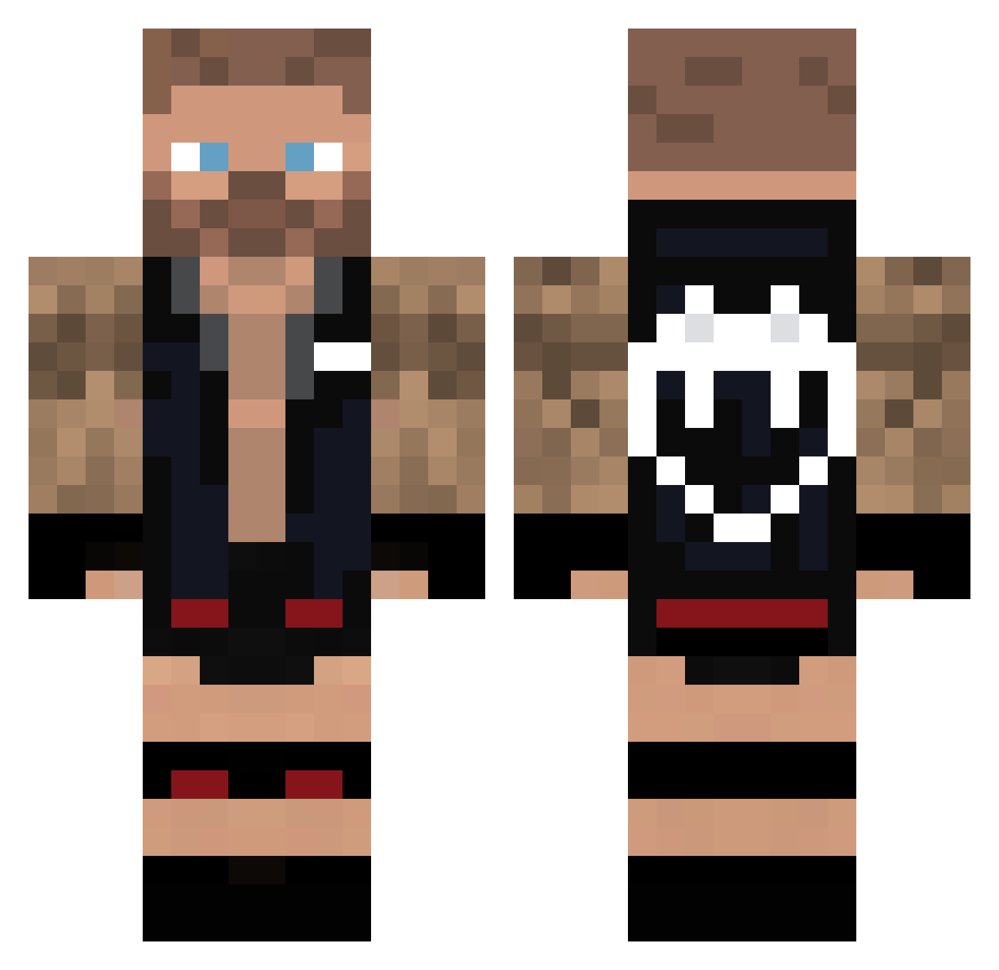 E2datay321 Minecraft skin, front and back view