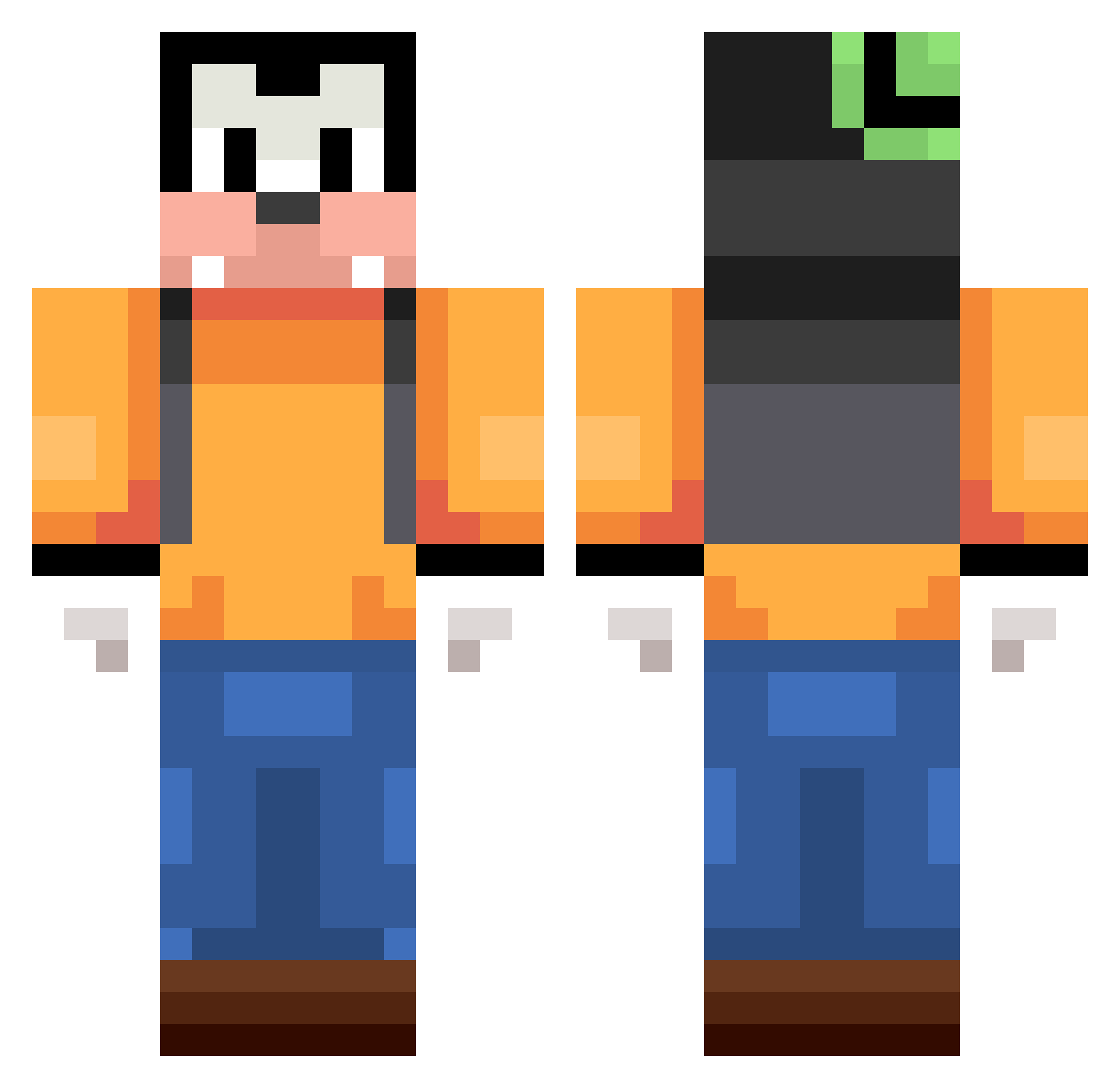 disney14 Minecraft skin, front and back view