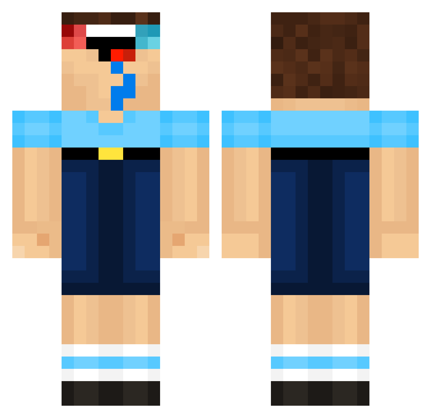 _iGotSkillz Minecraft skin, front and back view