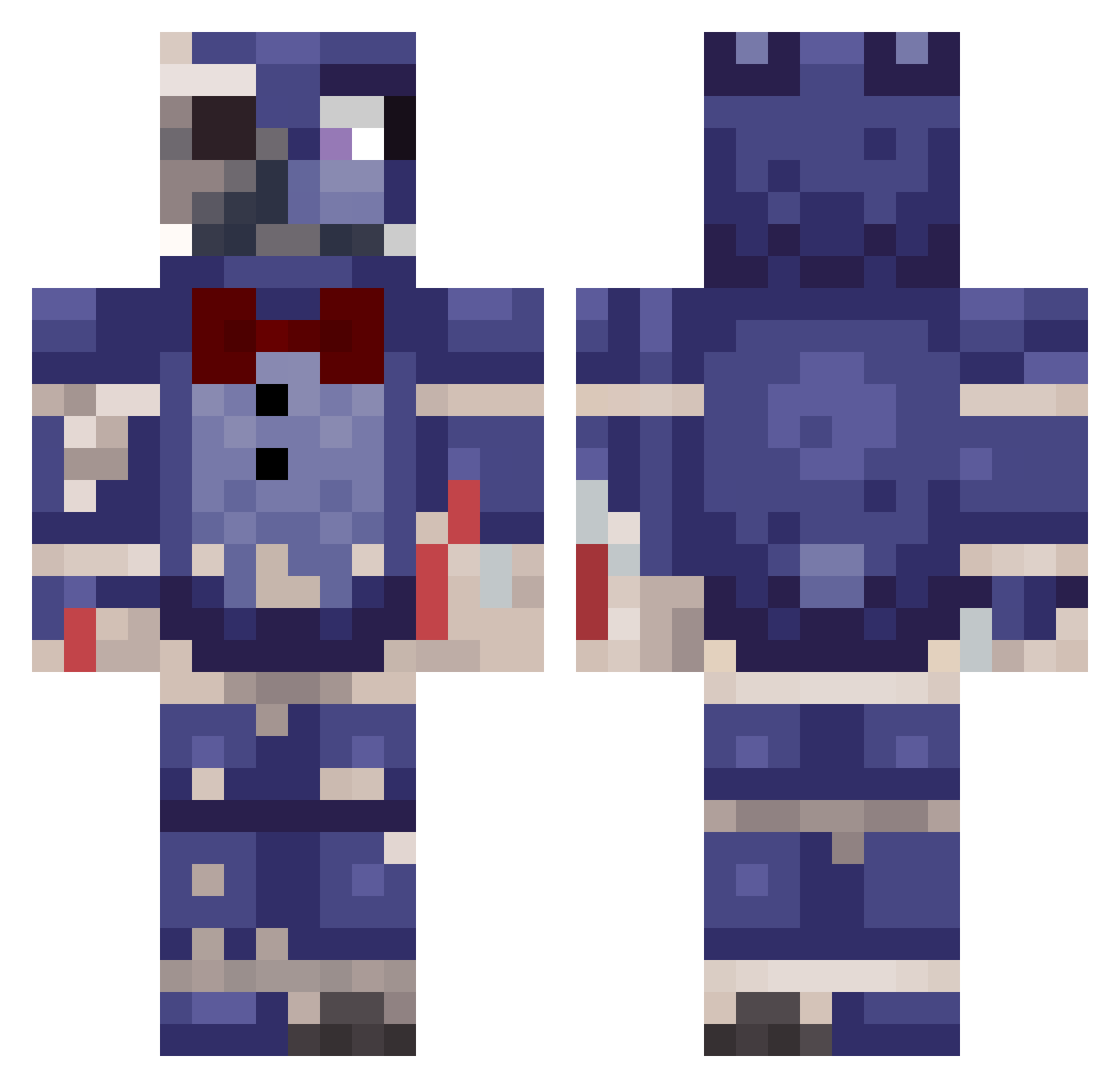 Dog_Martin1 Minecraft skin, front and back view