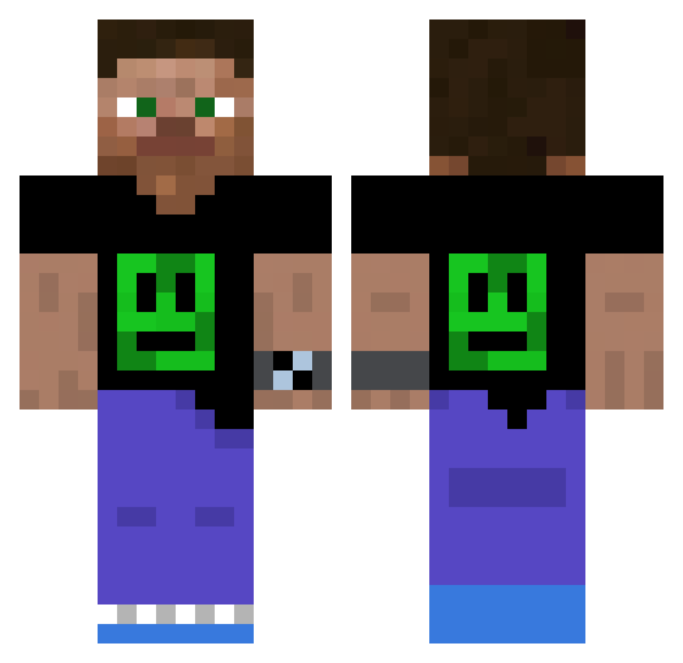 xX_Eleczka_Xx Minecraft skin, front and back view